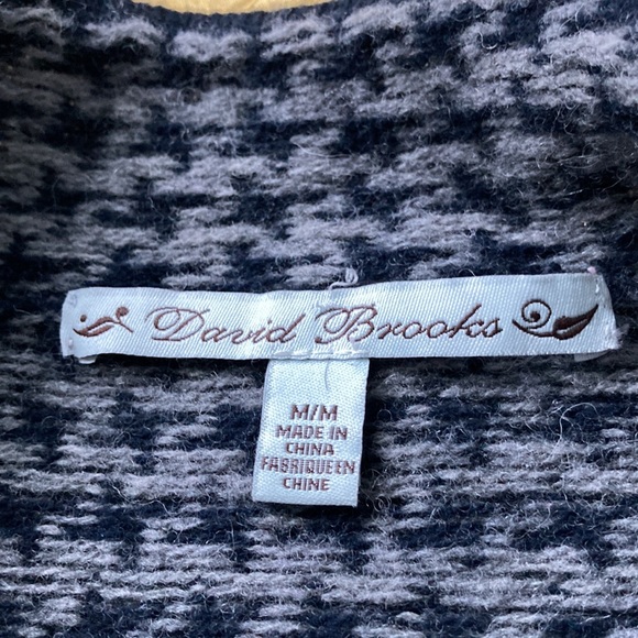 100% WOOL zip up cardigan by DAVID BROOKS - Picture 6 of 11